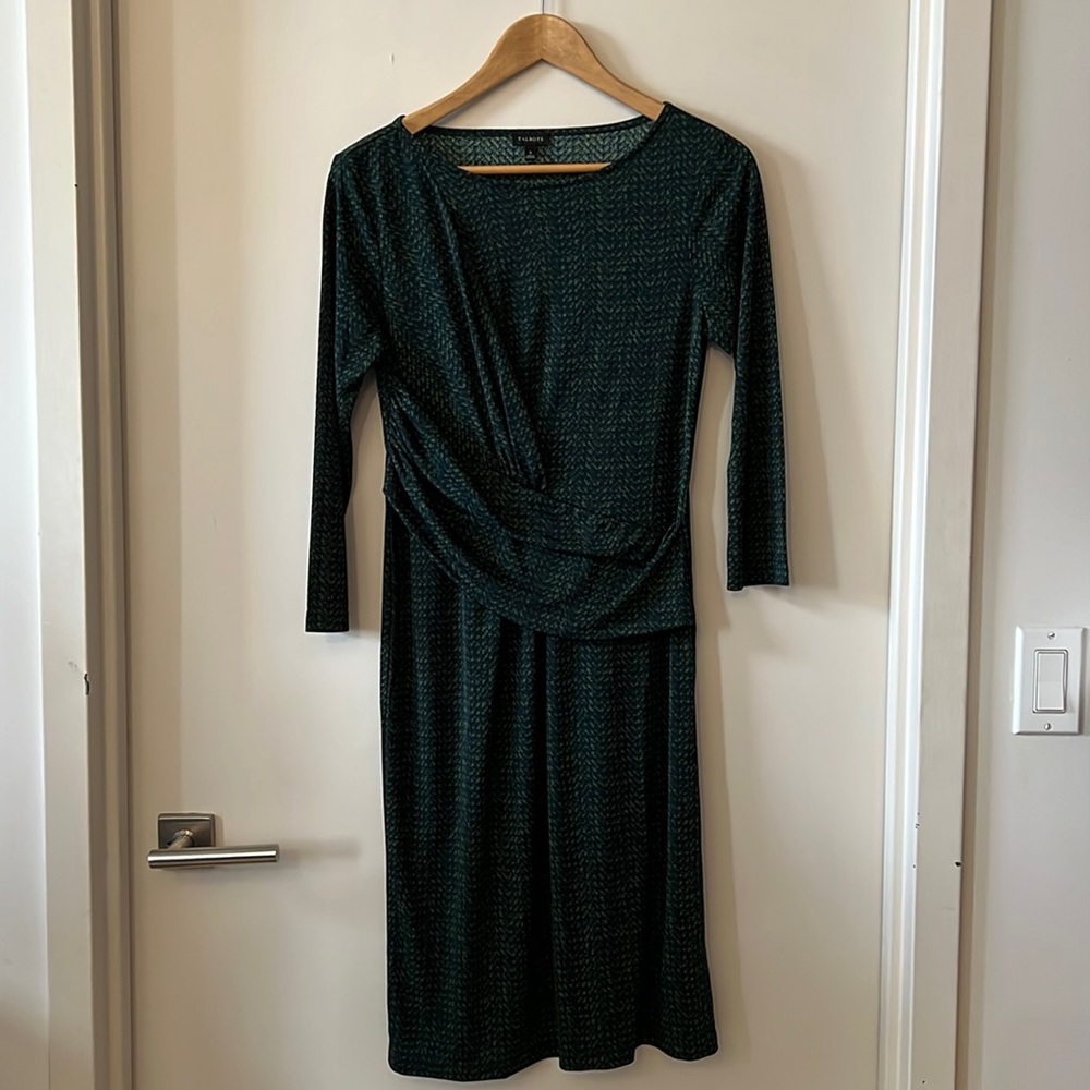 Talbots Ruched Print Dress